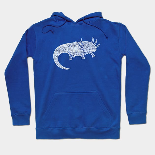 Axolotl - animal lovers hand drawn design Hoodie by Green Paladin